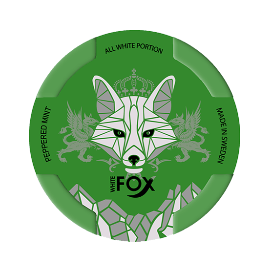 White Fox Peppered Mint Slim All White Portion