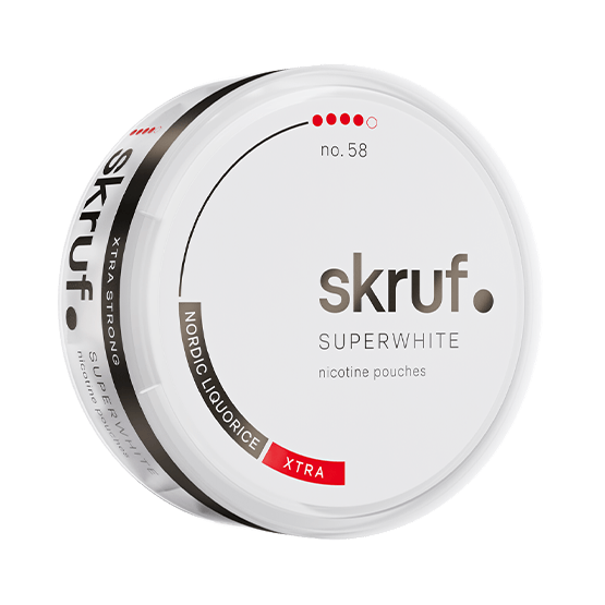 Skruf Superwhite No.58 Nordic Liquorice Xtra Stark