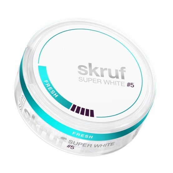 Skruf Super White Fresh #5 Slim Extra Strong All White Portion