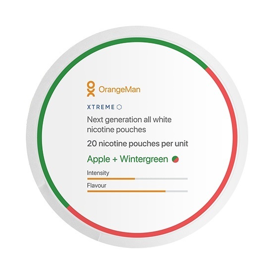 OrangeMan Apple + Wintergreen Slim Extra Strong All White Portion
