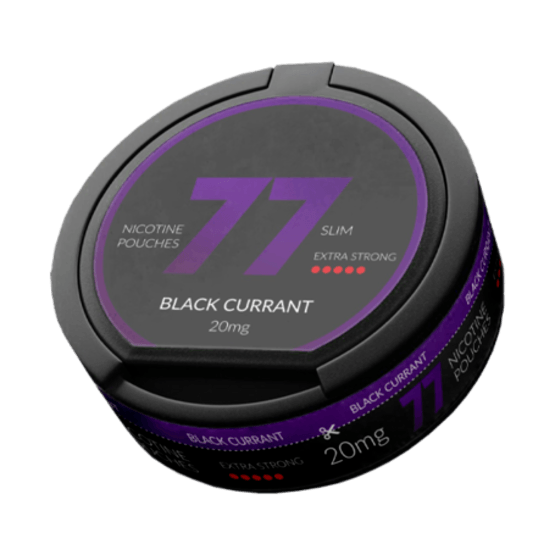 77 Black Currant Slim Extra Strong All White Portion