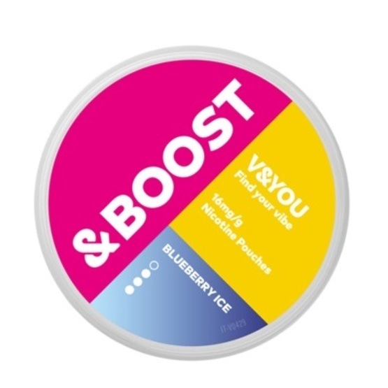 V&YOU &BOOST Blueberry Ice Extra Strong All White Portion
